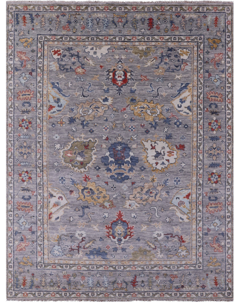 9' 0" X 12' 0" Turkish Oushak Hand-Knotted Wool Rug - Q13424