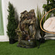 39" Tall Outdoor Tree Trunk Arch Waterfall Fountain With LED Lights