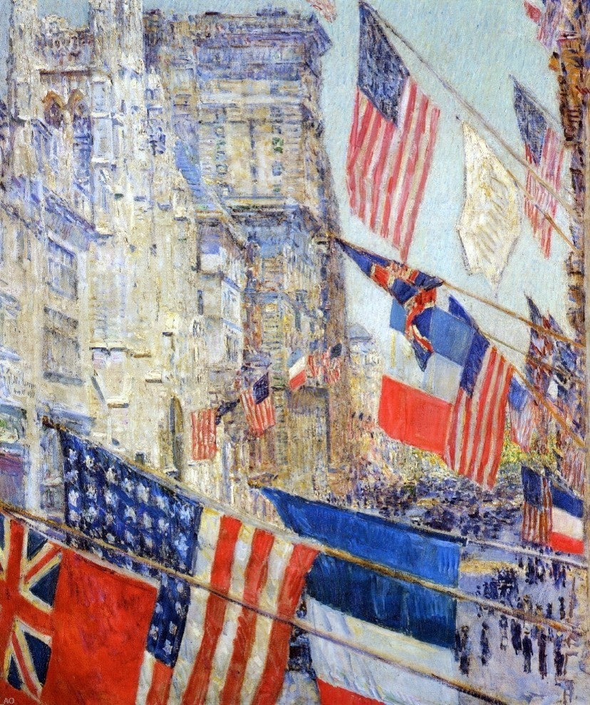 Frederick Childe Hassam Allies Day- May- 1917, 20"x25" Wall Decal