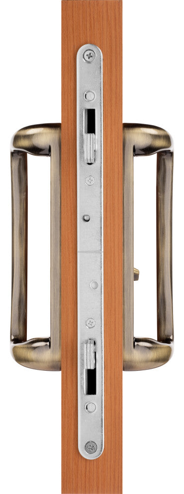 Sonoma Sliding Door Handle With 3-15/16" CTC Screwholes, Antique Brass