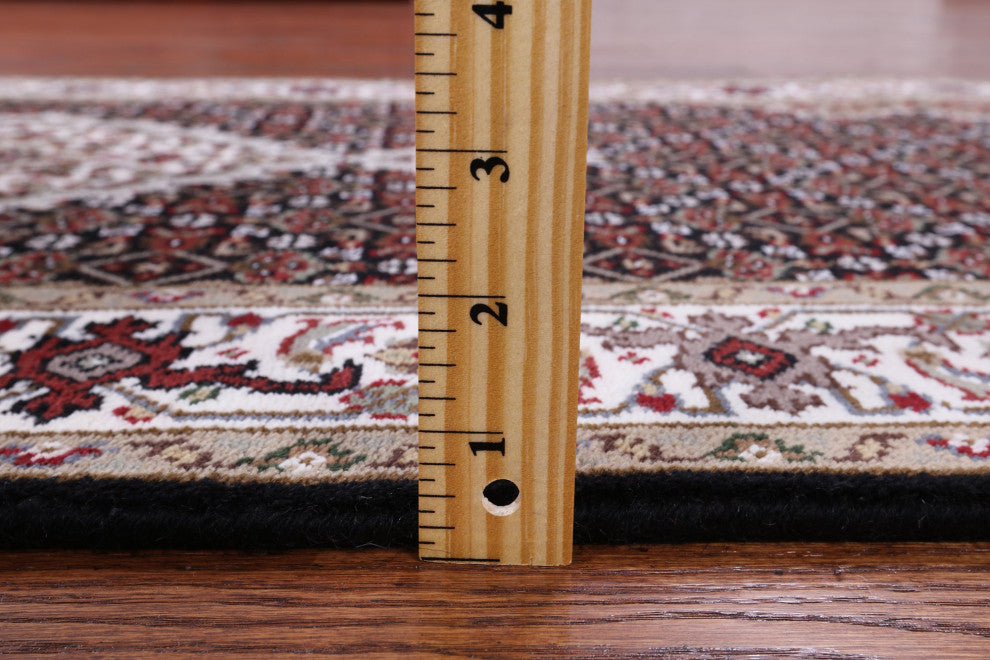 Runner Wool and Silk Persian Tabriz Hand Knotted Rug 2' 6" X 6' 0" Q5985
