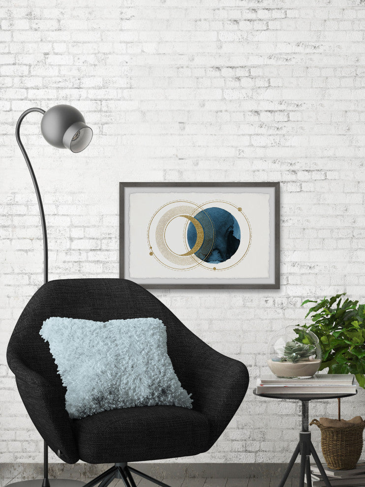 "Earth's Moon" Framed Painting Print, 30x20