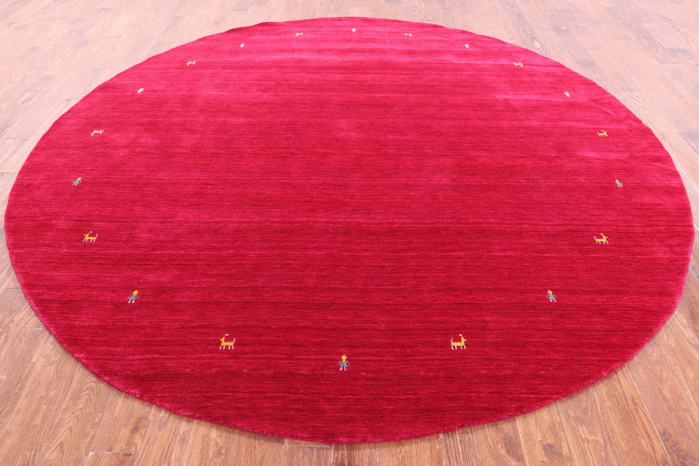 10' Round Persian Gabbeh Handmade Wool Rug - Q15223