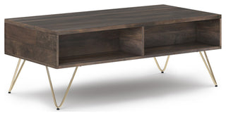 Hunter Lift Top Coffee Table in Oak Veneer, Ebony