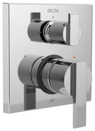 Delta Ara Angular Monitor Valve Trim, 3-Setting Integrated Diverter, Chrome