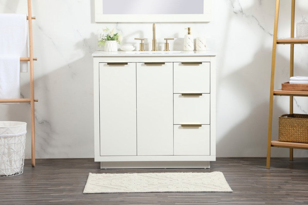 Elegant Decor Blake Bathroom Vanity White