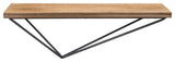 Danya B. Rustic Wall Mount Pine Wood Display Shelf With Asymmetrical Bracket