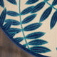 Nourison Aloha 7'10" Round Navy Tropical Area Rug