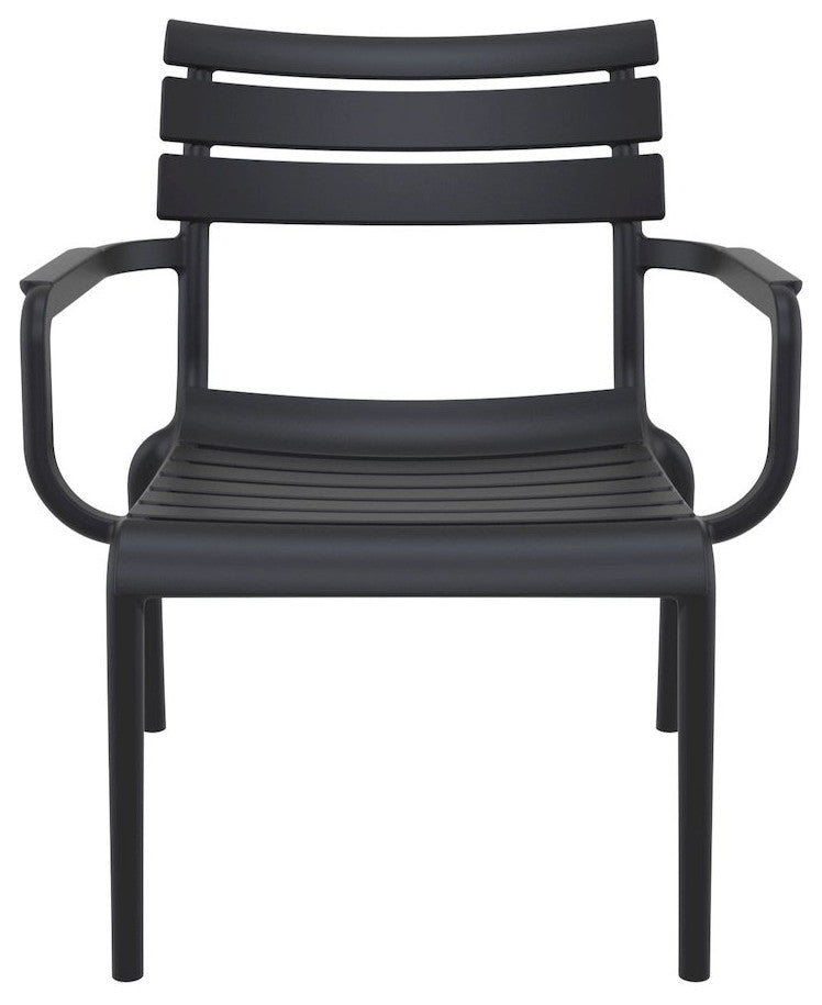Paris Outdoor Club Lounge Chair Black