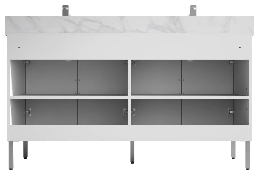 60" Tennant Brand Eileen Modern Style Double Sink Bathroom Vanity