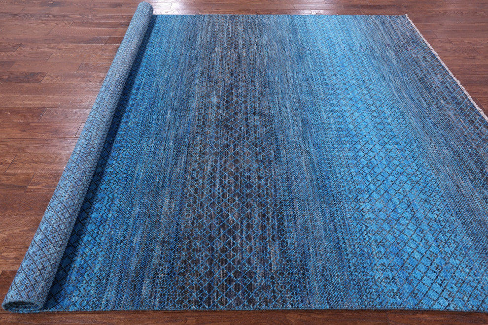 8' 0" X 10' 3" Savannah Grass Hand Knotted Wool Rug - Q13412