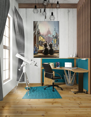 Epic Graffiti "Romantics" by Alexander Gunin, Giclee Canvas Wall Art, 26"x40"