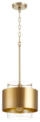 Quorum 8012-80 One Light Pendant, Aged Brass Finish