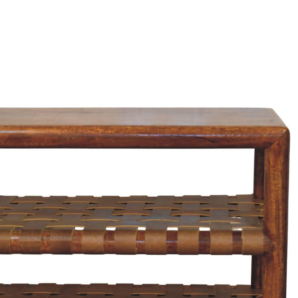 Shoe Rack Regency Woven Chestnut 2 slot Artisan Furniture