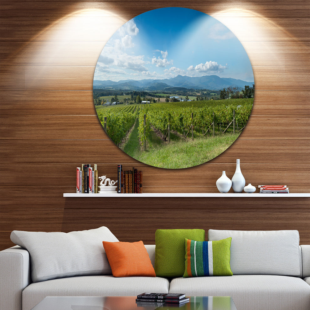 View Of The Yarra Valley Melbourne, Photo Large Disc Metal Artwork, 23"