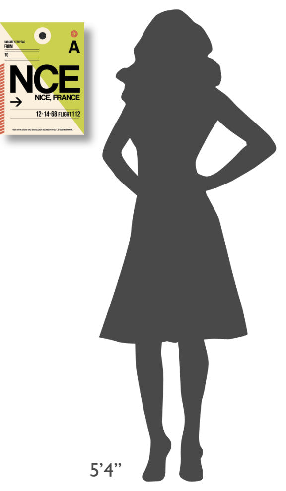 "NCE Nice Luggage Tag 2" Fine Art Print