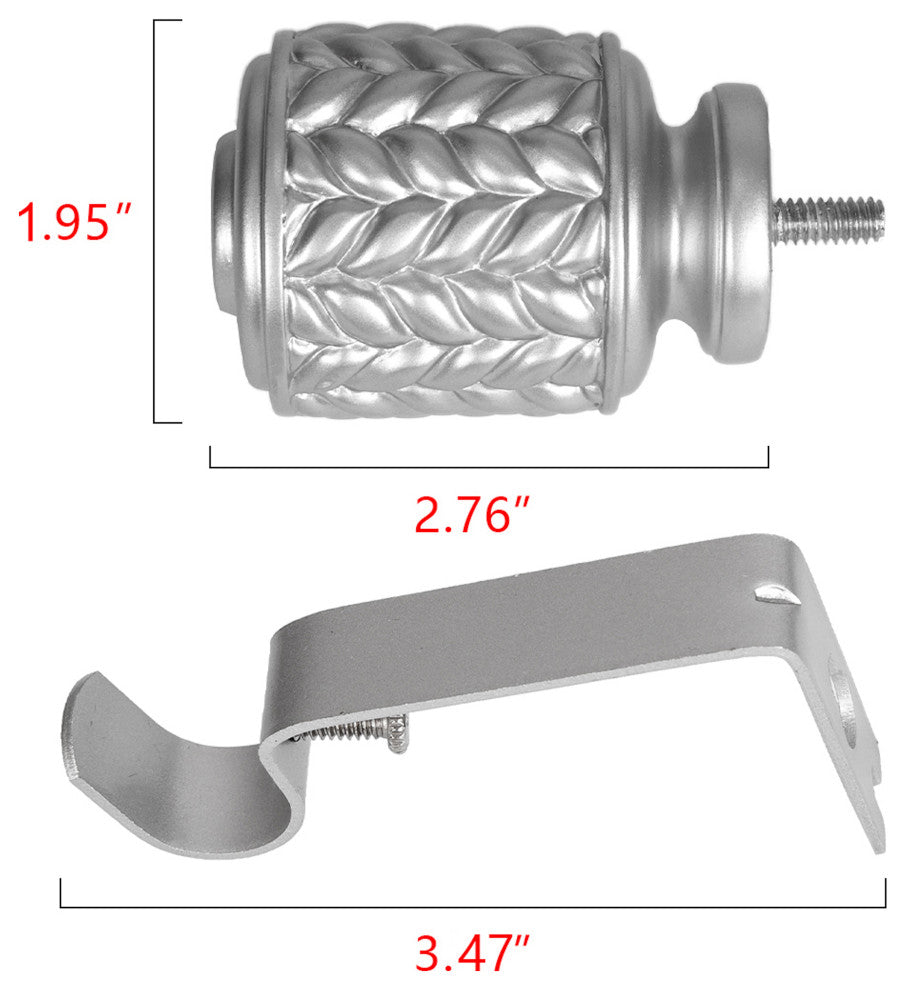 UTOPIA ALLEY 3/4 Inch Curtain Rod - Curtain Rods For Windows, Nickel, 86"-120"