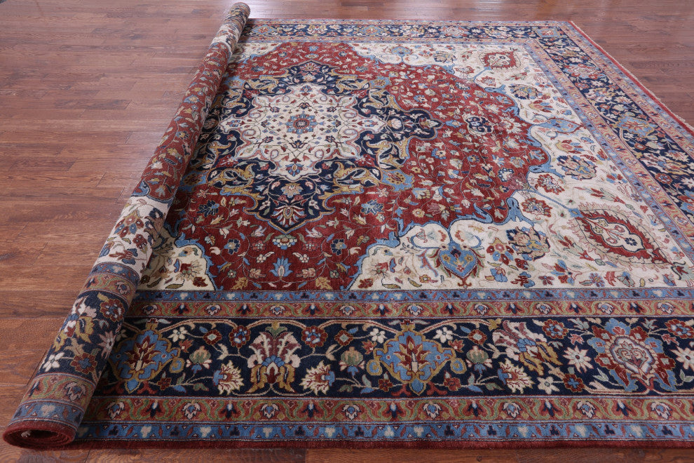 11' 11" X 15' 0" Handmade Persian Fine Serapi Wool Rug - Q14708