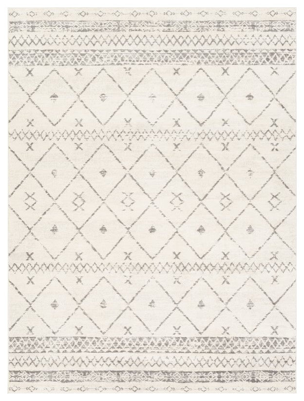 Surya Roma ROM-2338 9'x12'3" Rug, White/Medium Gray