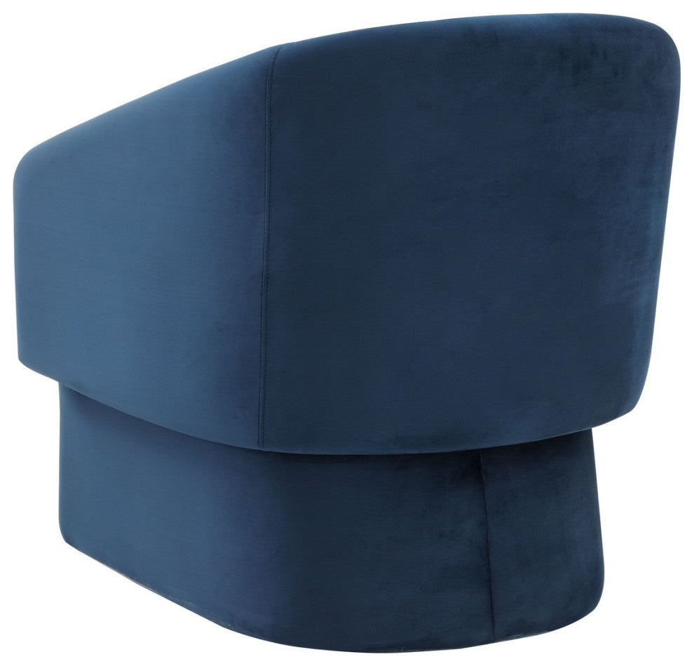 Safavieh Couture Susie Barrel Back Accent Chair, Navy