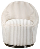 Uttermost Crue White swivel Chair