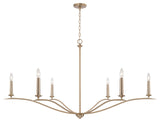 Grady Six Light Chandelier in Matte Brass