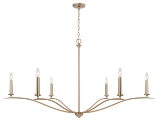 Grady Six Light Chandelier in Matte Brass