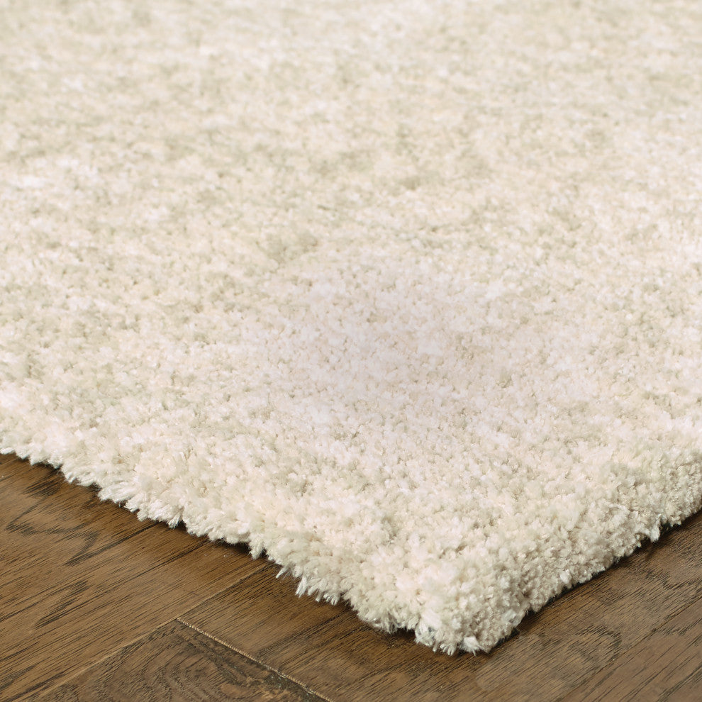 Hailey Heathered Ivory Hand-Crafted Area Rug, 3'x5'