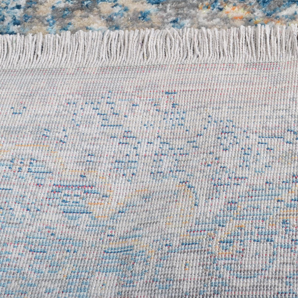 MACHINE MADE POLYESTER AREA RUGS  -Gray Blue Color, Oriental ,Living room rugs