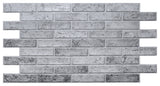 Silver Brick 3D Wall Panels, Set of 5, Covers 26 Sq Ft