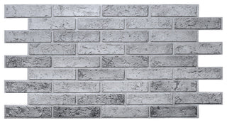 Silver Brick 3D Wall Panels, Set of 5, Covers 26 Sq Ft