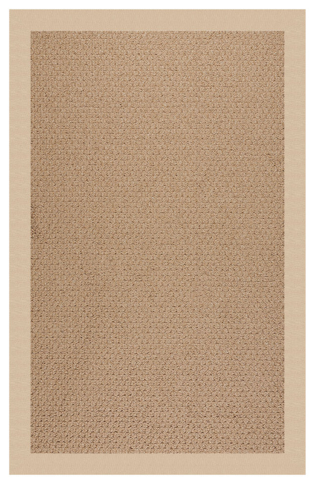Zoe-Raffia Machine Tufted Rectangle Rug, Ecru, 5'x8'