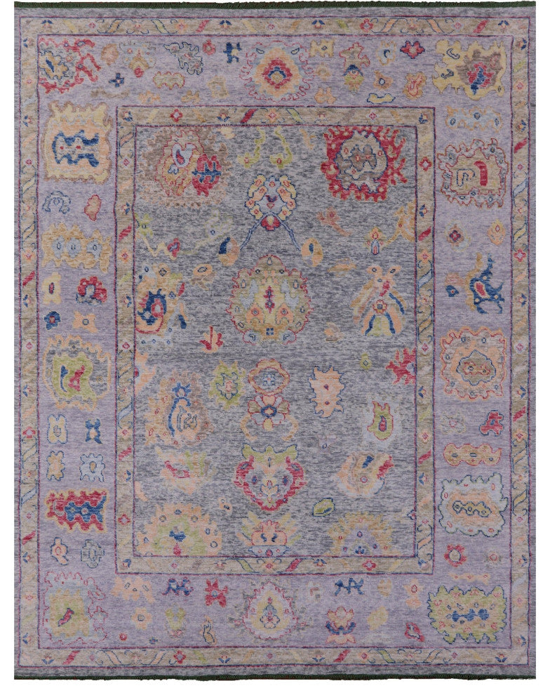 Hand Knotted Turkish Oushak Wool Rug 9' 1" X 12' 0" - Q16090