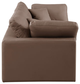 Comfy Upholstered Modular Sofa, Brown, 2-Piece: 2 Corner Chair, Vegan Leather