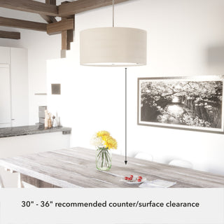 Solhaven Bleached Alder/Brushed Nickel, Painted White Glass 4-Light Pendant