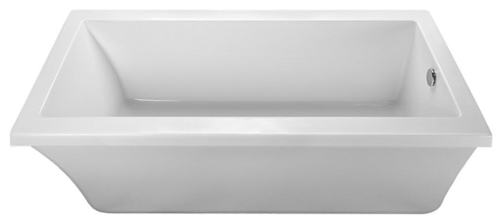 Freestanding Soaking Bath, White 65.5x32x20