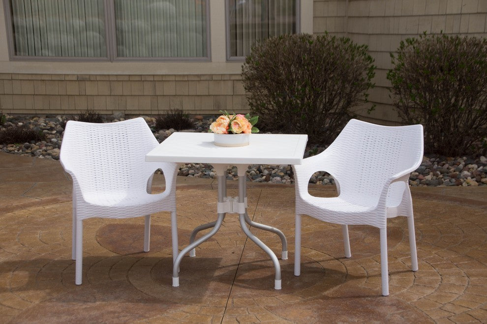 3-Piece Lyra Bistro Table With Carina All Weather Chairs Set