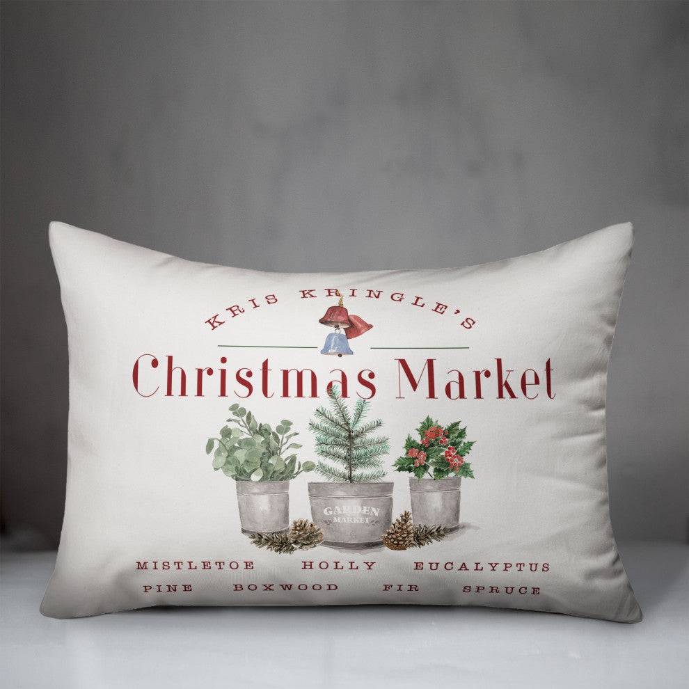 Kringle Christmas Market 7 20x14 Spun Poly Pillow