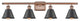 Innovations 516-4W-AC-M8-BK 4-Light Bath Vanity Light, Antique Copper