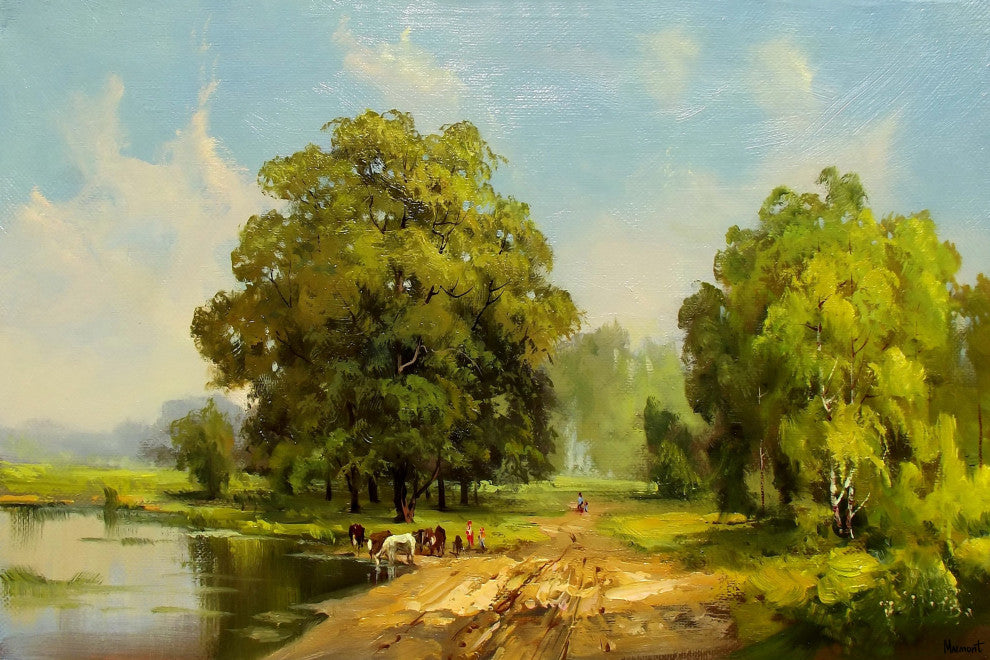 "Colors of Nature" Painting Print on Wrapped Canvas, 36x24