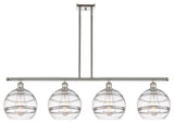 Ballston-Rochester 4-Light 49" Stem Island Light, Polished Nickel, Clear