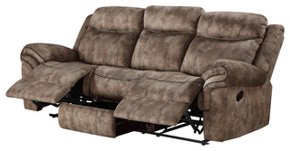 ACME Zubaida Sofa With USB Dock and Console, 2-Tone Chocolate Velvet