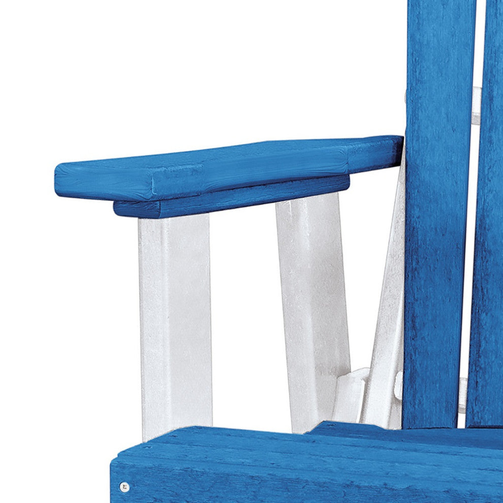 OS Home and Office Model 515BW Fan Back Glider Made, the USA- Blue, White