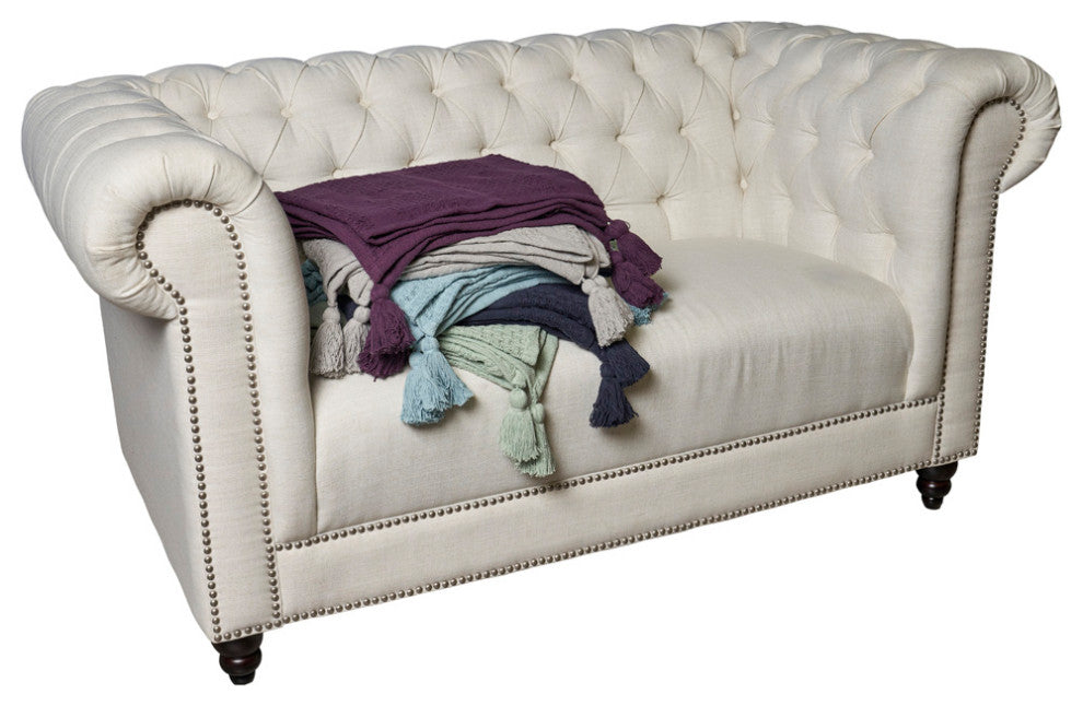 Charming Light Blue Throw Blanket, Grey