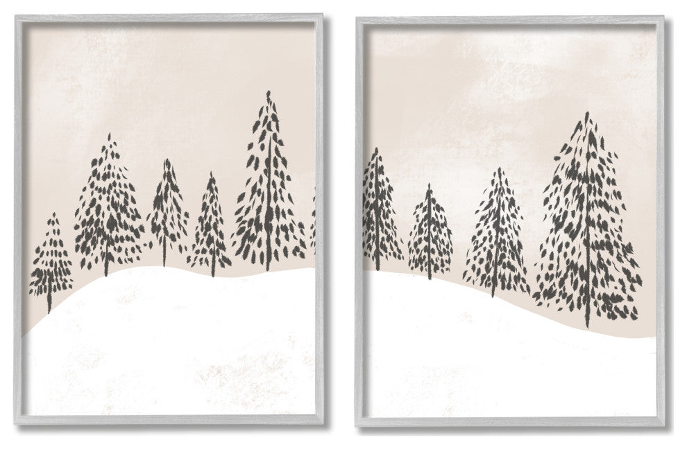 Winter Trees Abstract Snowy Landscape,11 x 14