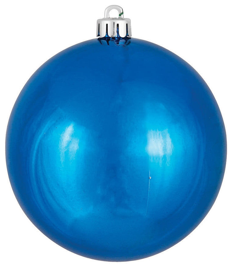 8" Blue Shiny Ball Uv Drilled Cap