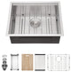 23" Undermount Workstation Bar Kitchen Sink Stainless Steel Single Bowl Sink