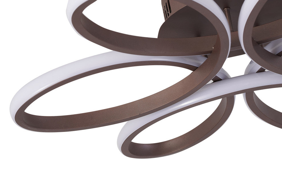 Satin Coffee LED Flush Mount With Acrylic Diffuser