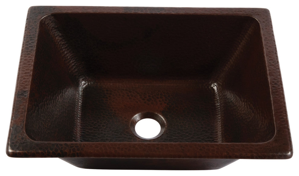 Hawking Copper 17" Rectangular Dual Flex Bath Sink with Ashfield Faucet Kit