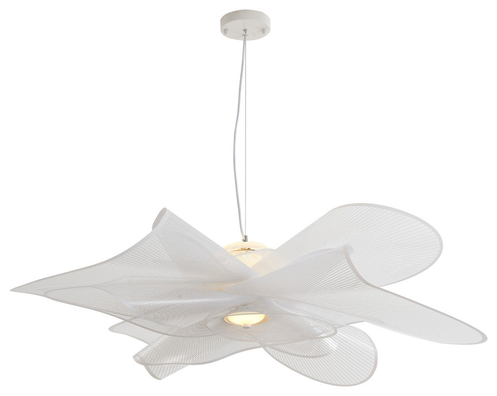 Bethel International Dls112C35W 1-Light Led Chandelier, White